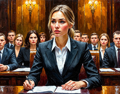 Адвокат представляет интересы клиента в арбитражном суде